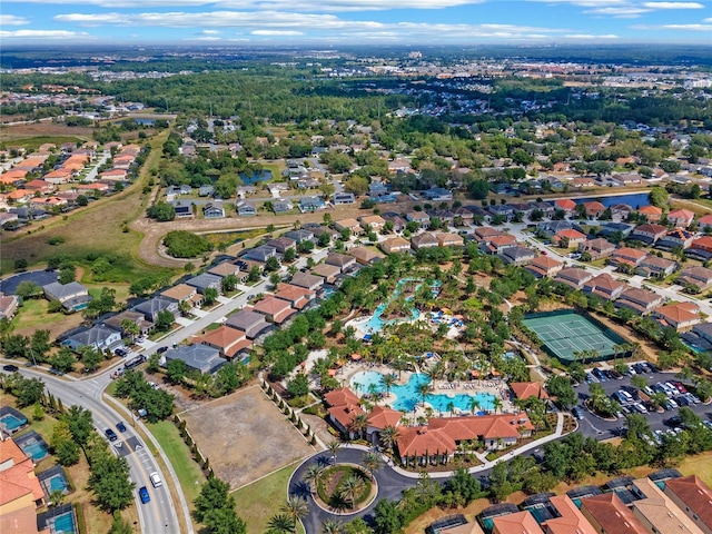 aerial view featuring a residential view