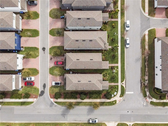 bird's eye view with a residential view