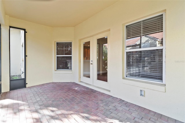 view of patio with french doors