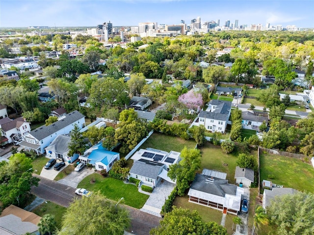 bird's eye view featuring a city view