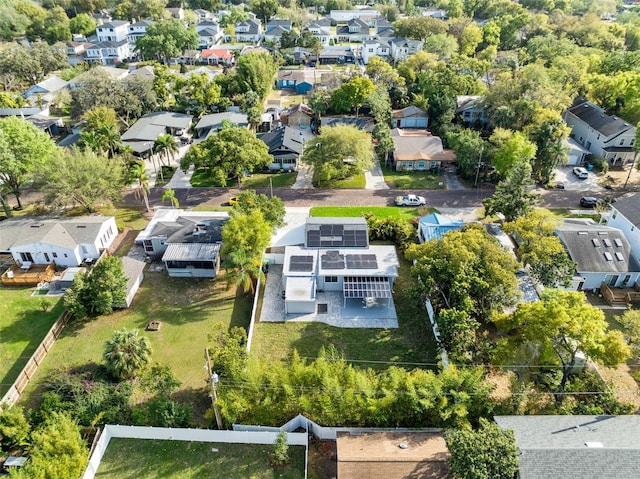 aerial view with a residential view