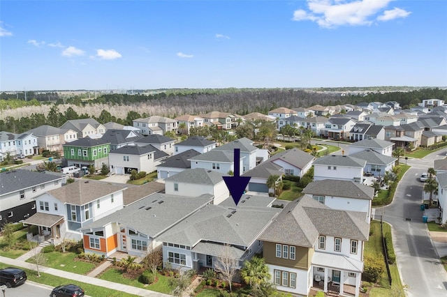 birds eye view of property featuring a residential view