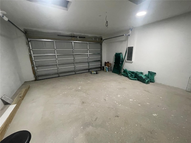 garage featuring electric panel