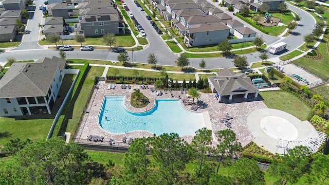 bird's eye view featuring a residential view