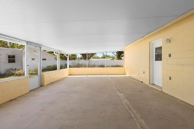 view of patio / terrace featuring fence
