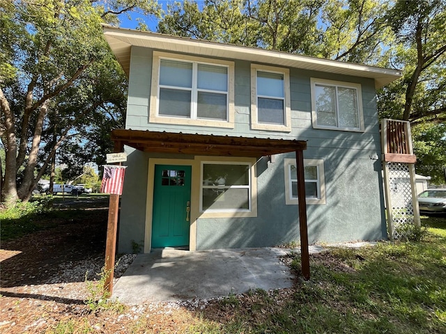 view of front of house with stucco siding