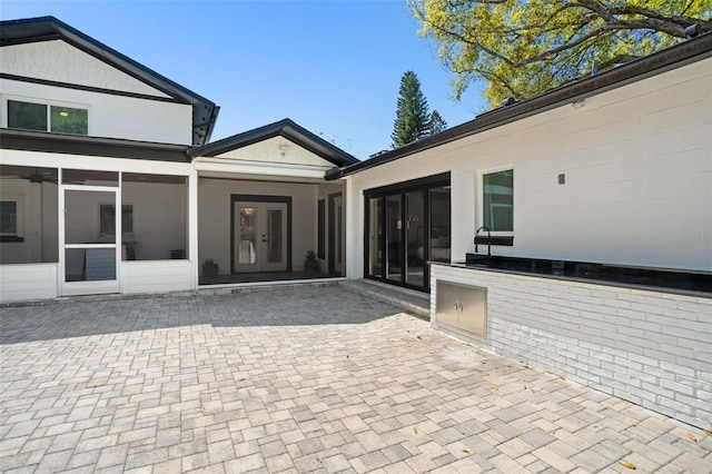 doorway to property with french doors