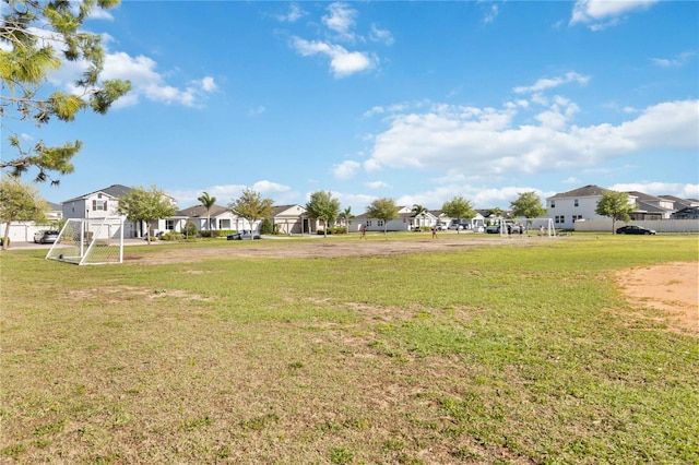 view of yard featuring a residential view