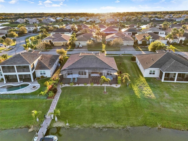 aerial view featuring a residential view