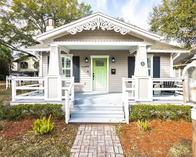 view of front facade with a porch