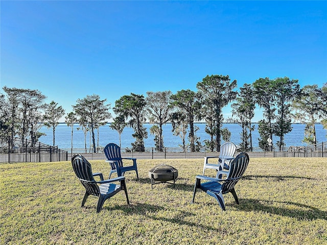 3279 Landing Vw, Tavares, FL 32778 - view of yard with a water view and fence