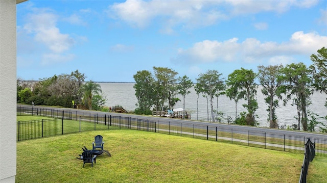 3279 Landing Vw, Tavares, FL 32778 - view of yard with fence and a water view