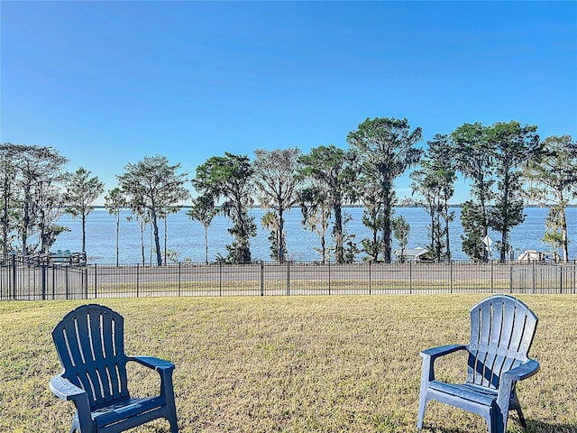 3279 Landing Vw, Tavares, FL 32778 - view of yard with a water view and fence