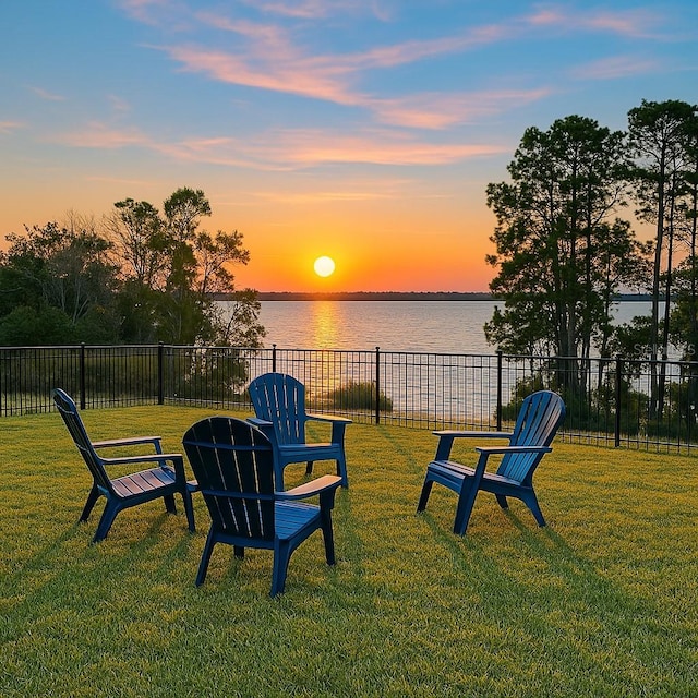 3279 Landing Vw, Tavares, FL 32778 - view of yard featuring fence and a water view