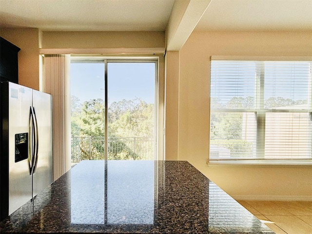 view of tiled dining room