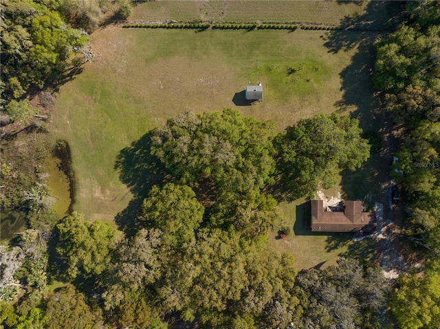 aerial view with a rural view