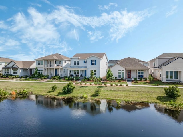 property view of water featuring a residential view