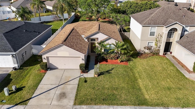 birds eye view of property featuring a residential view