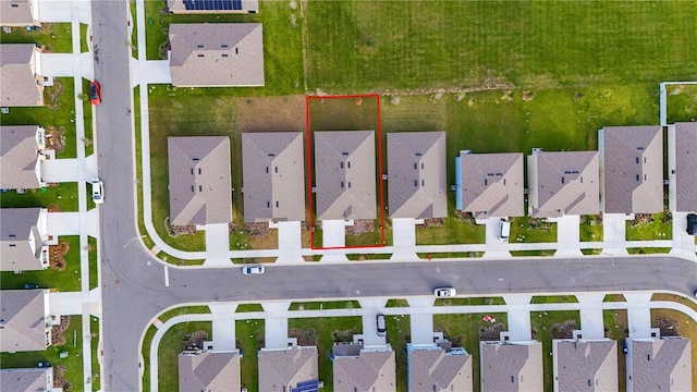 bird's eye view with a residential view