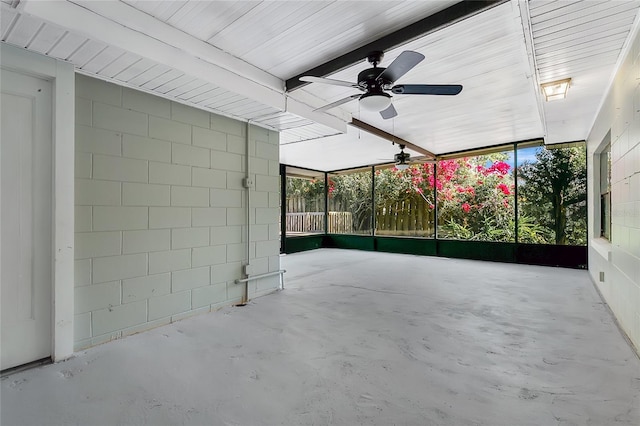 view of patio / terrace featuring a ceiling fan