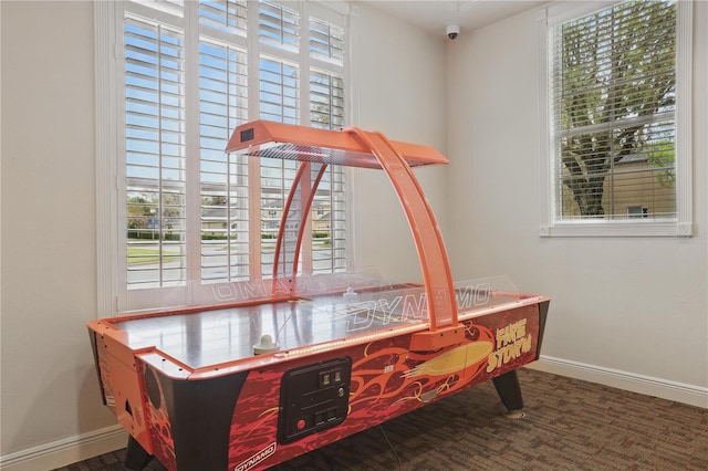 home office with plenty of natural light and baseboards