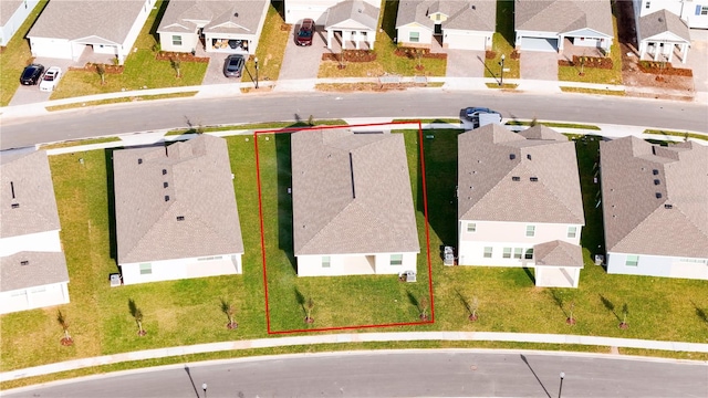 bird's eye view with a residential view