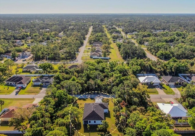 aerial view with a residential view