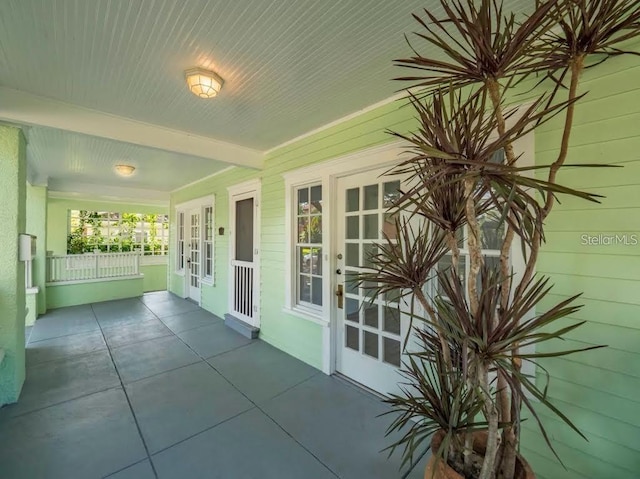 view of patio featuring covered porch