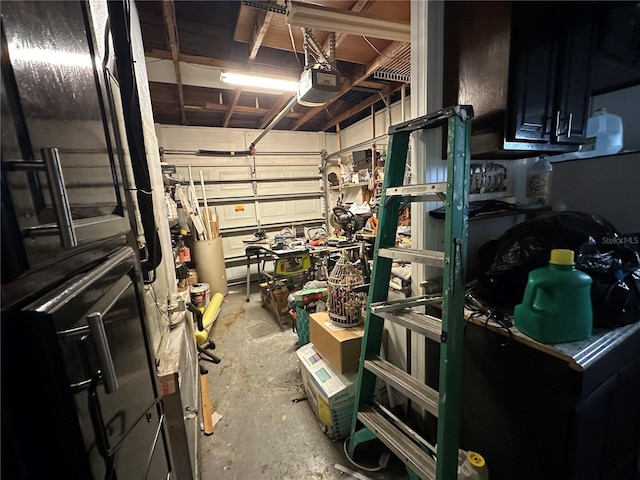 garage featuring a garage door opener