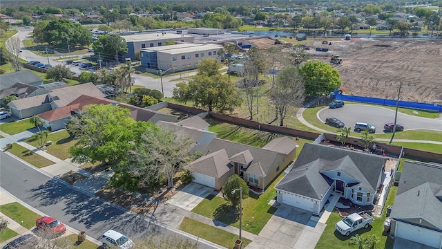 drone / aerial view with a residential view