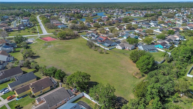 aerial view with a residential view