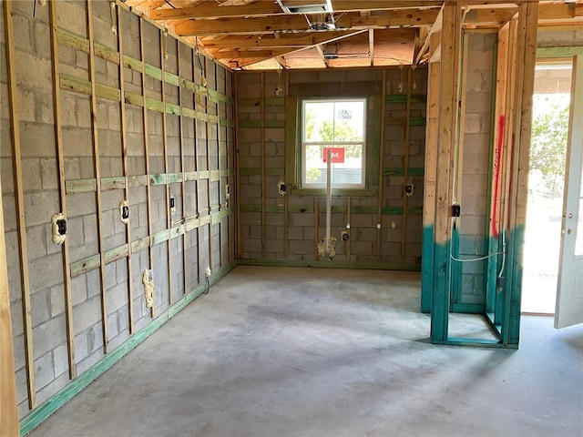 basement featuring a garage