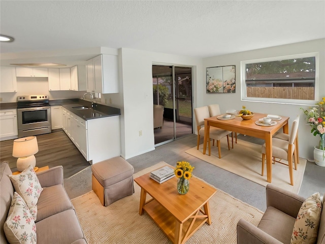 living room with baseboards