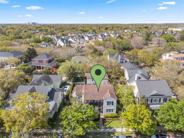 bird's eye view featuring a residential view