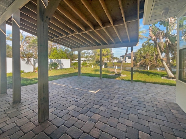 view of patio with fence