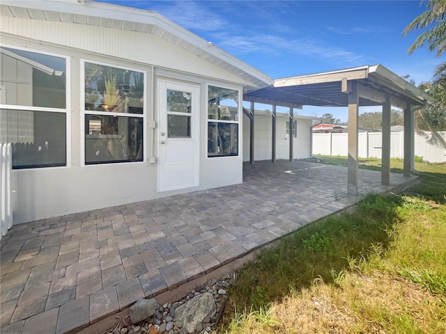 view of patio / terrace with fence