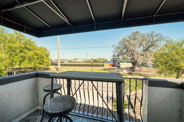 view of balcony