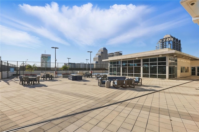 view of patio / terrace with fence