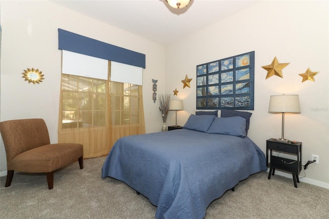 bedroom featuring carpet flooring