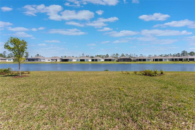 property view of water with a residential view