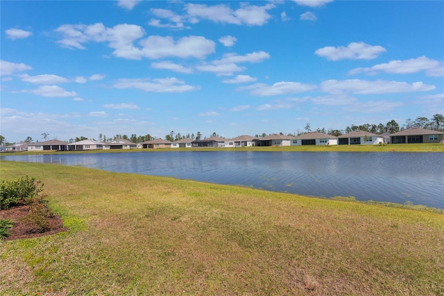 property view of water with a residential view