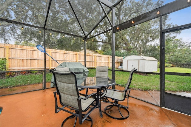 view of sunroom