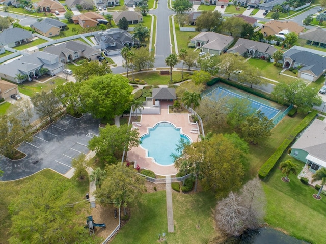 birds eye view of property featuring a residential view