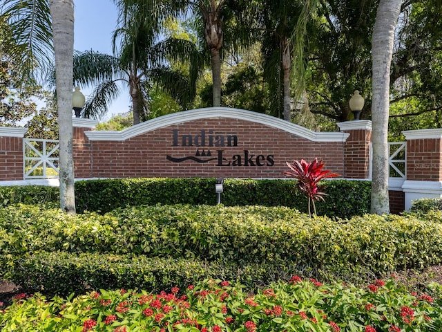 view of community sign