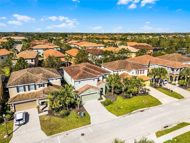 bird's eye view with a residential view