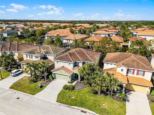 drone / aerial view with a residential view