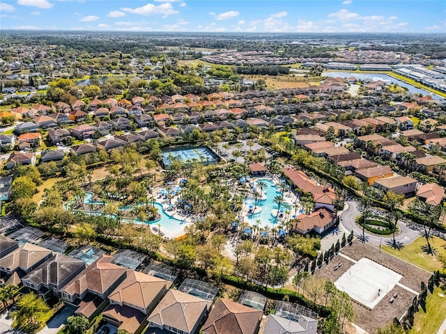 aerial view featuring a residential view