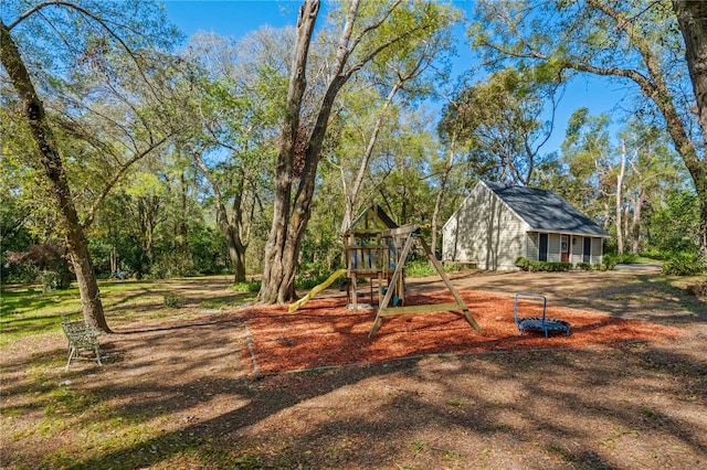 view of yard with playground community