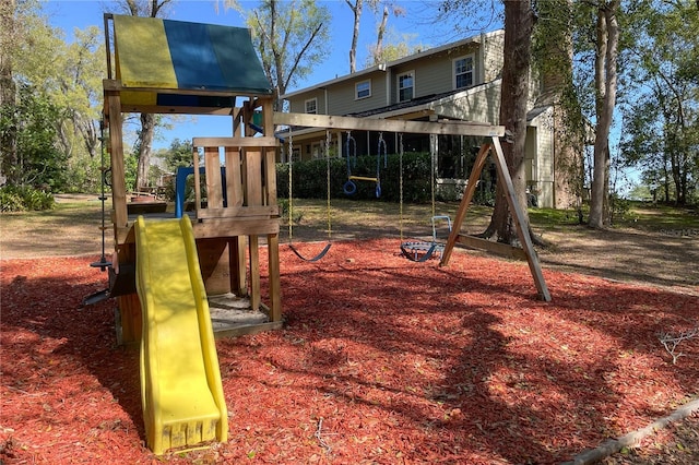 view of jungle gym