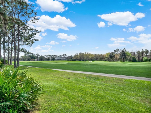 view of community with golf course view